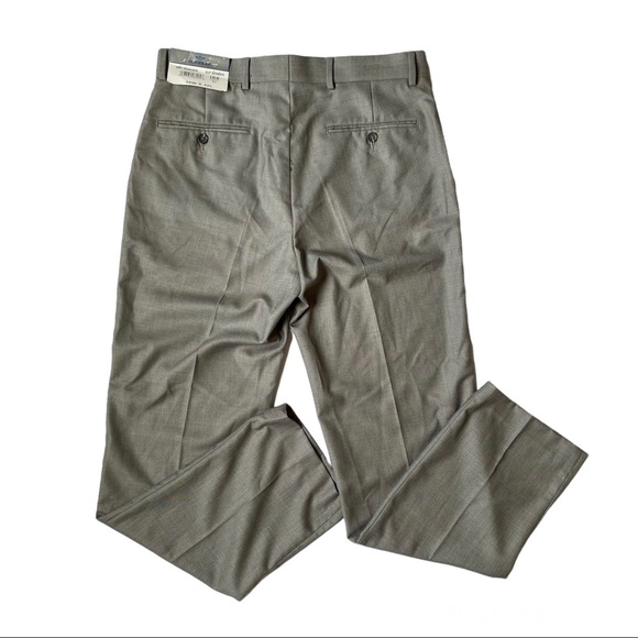 Dockers Regular Fit Flat Stretch Dress Suit Pants Grey Sharkskin - Size 32 x 32 - Picture 3 of 6